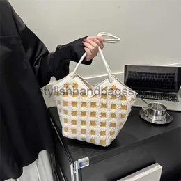 Schulter kariert große Kapazität Eimer Mode Pendler Damen 2023 Sommer neue modische One Underarm Tote Bagsstylelishhandbagsstorestylishhandbagsstore