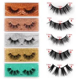 Partihandel ögonfransar 3D faux mink fransar mjuk naturlig färgförpackningsbox mink ögonfransar falska ögonfransmakeup faux cils i bulk e491