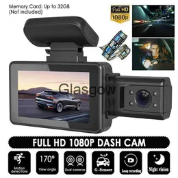 CAR DVRS CAR DVR CAMERA 3 INCH HD 1080P DASH CAM 170 Wide Vinle Night Vision Car Camera Way Loop Recording Video Recorders med GSensor X0804 X0804 X0809