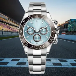Montre Luxe Luxusuhr mit Uhrwerk, Designer-Goldmann, automatisch, mechanisch, Daytona, Saphir, 40 mm, Edelstahl, himmelblaues Zifferblatt, Reloj Homme, Business-Uhr