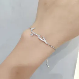 Braccialetti di collegamento Catena a mano regolabile da donna Bracciale con alfabeto arabo alla moda Gioielli fortunati per ragazza carina