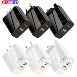 Cargadores USB de 65 W de carga rápida tipo C para Xiaomi Redmi Oneplus Samsung cargador rápido 3,0 adaptador de teléfono móvil