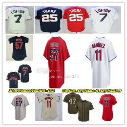 Cleveland''Indians''Baseball Jersey Steven Kwan Andres Gimenez Josh Bell Myles Straw Josh Naylor Kenny Lofton Will Brennan Cal Quantrill Eddie Murray