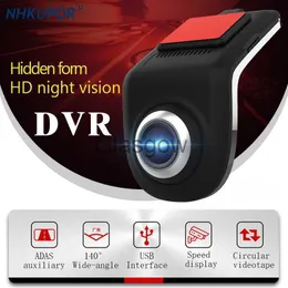 CAR DVRS 1080P HD CAR DVR Video Recorder USB Hidden Night Vision Car Camera Wide Angle Dash Cam Gsensor ADAS Drive Dashcam X0804 X0804