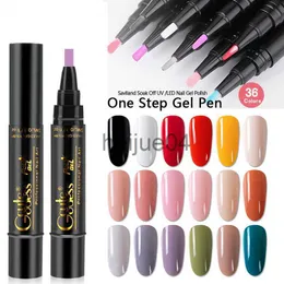 Nail Polish 3 In 1 Step Nail Varnish Pen One Step Nail Gel Polish Easy To Use UV Gel Painting Glue Lazy Lasting Nail Art Nail Accessories x0806