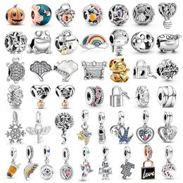 925 Sterling Silver Dangle Charm torebka Fashion Fash Fit Pandora Charms Bransoletka DIY Akcesoria biżuterii