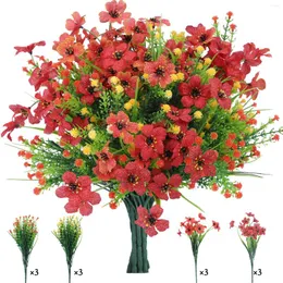 Декоративные цветы искусственные для на открытом воздухе фиалки и гипсофила фальшивый цветочный букет крыльцо крыльца