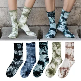 Frauen Socken Herbst und Winter Paar Tie-Dye Baumwolle europäischen amerikanischen Straße Ins Hip-Hop Skateboarding lang