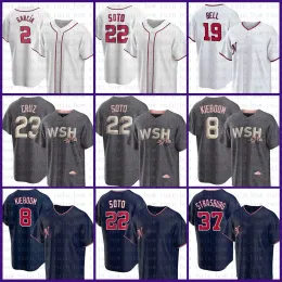 Washington''Nationals''Soto Baseball Jersey Carter Kieboom Nelson Cruz Josh Bell Keibert Ruiz Lane Thomas Cesar Hernandez Stephen Strasburg Garcia