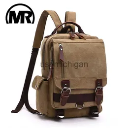 Ryggsäck Markroyal mode kvinnor ryggsäck vintage duk axelväska fritid vogue paket duffel väska vilda skolväskor för tonårsflickor J230806