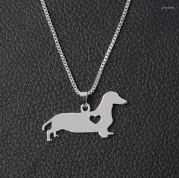 Collane con ciondolo Cute Heart Love Bassotto Dog Memorial Gift Puppy Doggy Pet Lover Gifts Collana