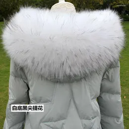 스카프 Qearlstar 럭셔리 여성 인조 모피 스카프 겨울 따뜻한 20cm 너비 슈퍼 큰 숙녀 재킷 후드 숄 칼라 70/80/90cm ZKG16
