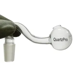 20pcs QuartzPro 14mm 수컷 두꺼운 Pyrex 유리 오일 버너 DAB 장비 버블러 부착 손 물 연기 파이프 3cm 헤드 보울