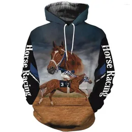 Herren Hoodies Männer Frauen Pferderennen Sekretariat Limited Edition 3D-Reißverschluss Langarm Sweatshirts Jacke Pullover Trainingsanzug