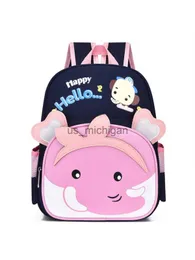 Backpack New cartoon baby elephant backpack trend cute style schoolbag portable kindergarten backpack J230806