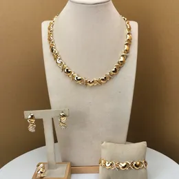 Wedding Jewelry Sets Yuminglai Heart Hugs and Kisses XOXO African Fashion for Women FHK10242 230804