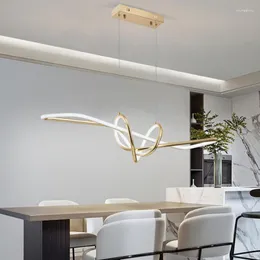 Pendelleuchten LED Moderne Lichter für Esszimmer Küche Beleuchtung Glanz Dekor Gold Kronleuchter Lampe Indoor Bar Hängeleuchte