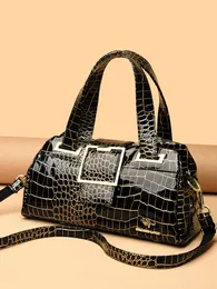 Luksusowa designerska torebka marka torbów crossbody dla kobiet 2023 NOWOŚĆ KROKODIL Patentowe skórzane torby na ramię