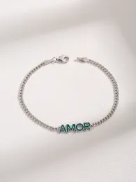 2023 Giappone e Corea del Sud Nuova tendenza versatile in argento sterling S925 con bracciale a lettere, senso piccolo e avanzato