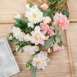 장식용 꽃 의사 jiluo 모란 시뮬레이션 및 녹색 식물 도매 웨딩 장식 공예품 ins 스타일