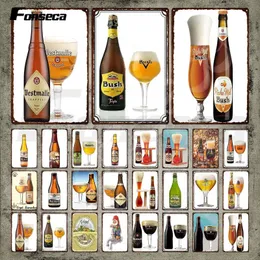 Birra Personalizzata Targa in Metallo Marchio di Birra Americana Vintage Targa in Metallo Famoso Vino Birra Retro Targa in Metallo Adesivi murali Bar Pub Home Club Man Cave Decor 30X20CM w01