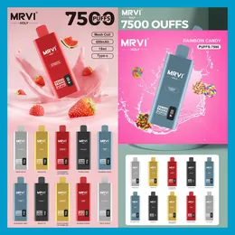 MRVI HOLY 7500パフ600mAhバッテリー付きの使い捨て蒸気ペンEタバコデバイス