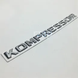 Chrome Srebrny Kompressor Letter Logo Logo Trunk Emblem Badge do Mercedes W203 W204 W212 W221 AMG190P