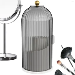 Förvaringslådor 360 ﾰ Roterande makeup borstehållare kosmetisk läppstift ögonbryn smycken skrivbord
