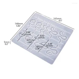 Baumelnde Ohrringe Schlangen-Anhänger-Ohrring-Harz-Formen Schlangen-Silikon-Epoxy-Werkzeuge F3MD