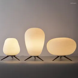 Bordslampor japansk stil papperslampa led skrivbord kreativ minimalism dekoration varm romantisk vikningsdesigner sovrum