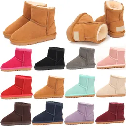 Avustralya Klasik Kids Ultra Mini Kısa Botlar Kızlar Kış Snow Boot Tasarımcı Bebek Çocuk Gençlik Uggi Ayakkabı Toddler Uggitys Wgg Sıcak Kürkümlü Sabahlar Göğüs 97EP#