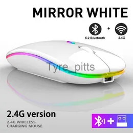 Myszy ładowne bezprzewodowe mysie myszy Bluetooth Bezprzewodowe komputer Komputer Musa LED RGB Zwrotu myszy gier ergonomicznych dla laptopa x0807