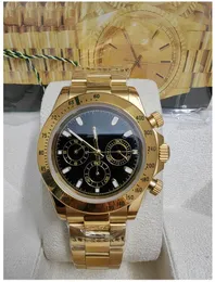 2023 QC Watch 40mm 116503 116523 Sapphire 18K Yellow Gold black No Chronograph Mechanical Automatic Mens Watches