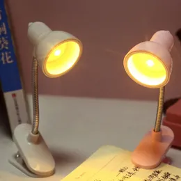 Decorative Objects Figurines Mini Book Light LED Clamp Reading Lamp Night Lights Books To Read Bedside Table For Bedroom Study Clip Design Home Child Student 230807