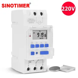 タイマーSinotimer Brand Electronic Weekly 7日間プログラム可能なデジタルスイッチリレータイマー制御AC 220V 230V 16A DINレールマウント230804