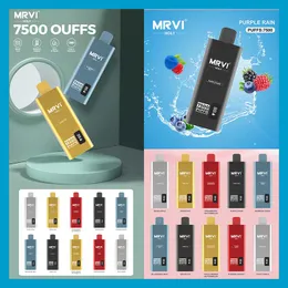 MRVI HOLY 7500 PULDS Disponible Vape Pen E Cigarettanordning med 600mAh Batteri 15 ml POD Förfylld Catridge uppladdningsbar CNC Slick Stylish Business-liknande design