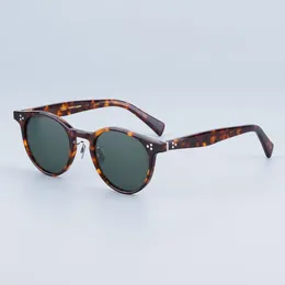 Sonnenbrille Japanische Marke Optische 332 Acetat Schildkröte Uv400 Gläser Männer Designer Handgemachte Luxus Runde Brillen Für Frauen