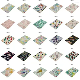 Table Napkin Cartoon Pictures Place Mat Abstract Style Cup 32x42cm Modern Decoration Color Cloth Napkins Mats Tea Towel