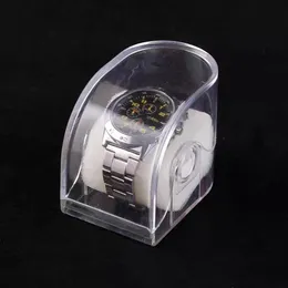Plastikowe pudełko do przechowywania pudełko do przechowywania Niedakabalny materiał PVC przezroczystą ramkę pudełko ramy męskie zegarki damskie ochronne plastikowe zegarek elegancki elegancki wyświetlacz