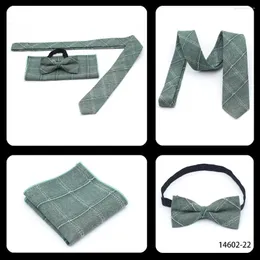 Bow slipsar lyl 6cm lyxig grön cowboy slips handduk bowtie bröllop kostymer set män tillbehör groomsman födelsedag present till gentleman