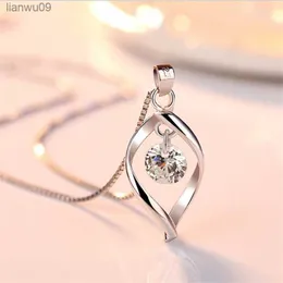 KOFSAC New Fashion Pearl Zircon Water Drop Pendant Jewelry 925 Collane in argento sterling per le donne Anniversario Accessori Regali L230704