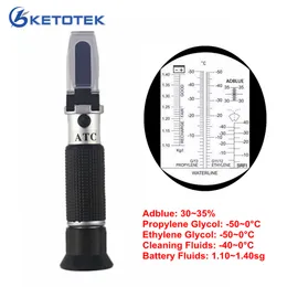 Refractometers 4 in 1 Car Battery Refractometer Engine fluid Glycol Freezing point Urea Adblue Automotive Antifreeze Refractometer Meter 230804