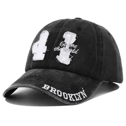 2023 New Designer Brooklyn Embroidered Wide Brim Baseball Hat Gorra Mujer Fashion Women Vintage Snapback Hats for Men B2874