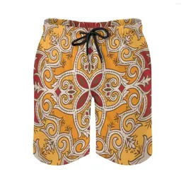 Herr shorts sand manala - strand snabb torr rese baddräkt stammar surf byxor sport mandala runda prydnad