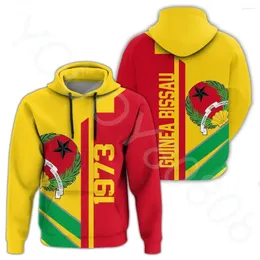 Men's Hoodies African Men's Sports Style Casual Printed Hoodie Guinea-Bissau Semi-concept Pullover Zipper Cardigan Autumn And Winter Ne