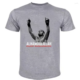 رجال القمصان القطن القطن للأولاد أزياء العلامة التجارية قميص رجالي فضفاضة khabib nurmagomedov alhamdulillah t-shirt مقاتلة s