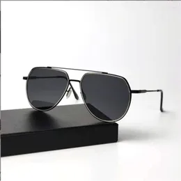 Sonnenbrille Herren flach polarisiert Sommer Sonnenschutzbrille Metall Gun Shade Spiegel