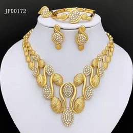 Wedding Jewelry Sets Set For Women Necklace And Earrings Charm Bracelet Womens full jewelry set ensembles de bijoux en or 230804