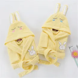 Women's Sleepwear Children's Bathrobe Terry Hooded Yukata Autumn Winter Thickened Robe Boys And Girls Nightgown Cute Warm Pajamas
