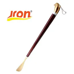 Shoe Parts Accessories 60CM Metal Steel Horn Removal Alloy Head Dolphin Style Spoon Wood Long Handle Lifts Easy Wearing for Older 230807